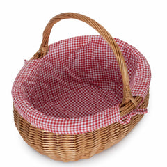 Large Deluxe Double Steamed Wicker Shopping Basket