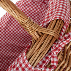 Large Deluxe Double Steamed Wicker Shopping Basket