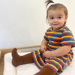 Hazel Rainbow Super Soft Cotton Baby Child Dress-1