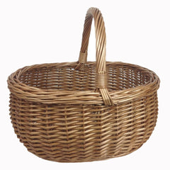 Large Deluxe Double Steamed Wicker Shopping Basket