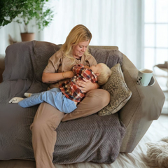 Mocha Cotton Breastfeeding Pyjamas | Nursing Loungewear Set | MilkyMoon-3