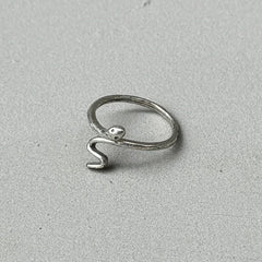 Minimalist Snake Silver Ring