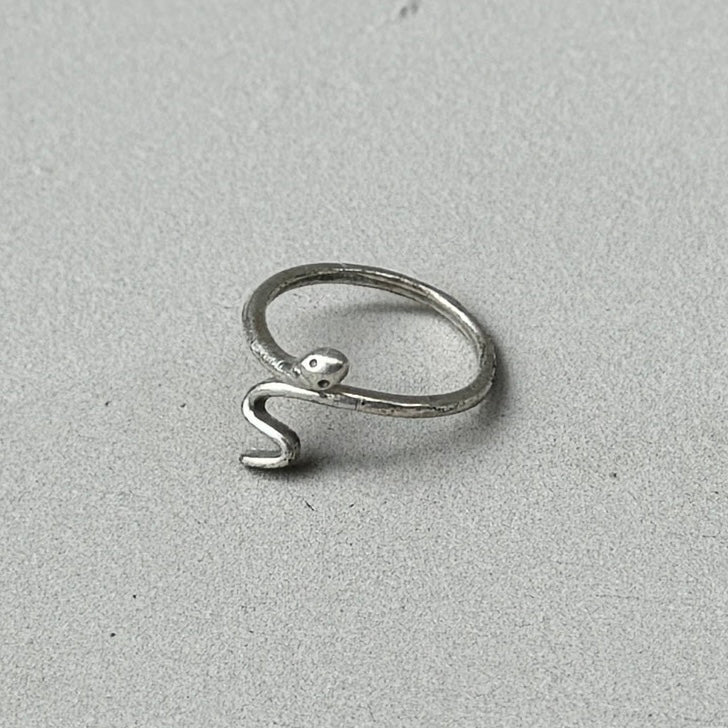 Minimalist Snake Silver Ring
