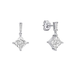 Diamonfire Princess Cut Drop Earrings