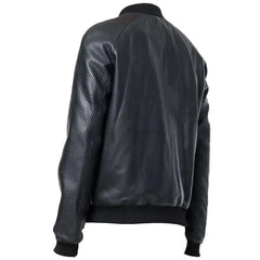 Men’s Studded Leather Bomber Jacket