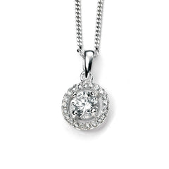 Beginnings Pave Set Cluster Pendant with Cubic Zirconia