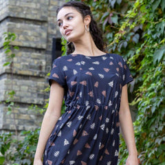 Brown Leopard Knee Length Breastfeeding Dress | Nursing Dress | MilkyMoonn-3