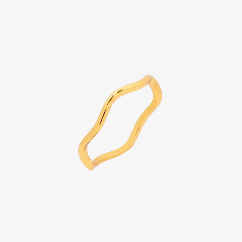Minimalist Wave Ring-0