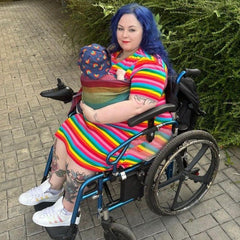 Rainbow Breastfeeding Skater Dress | Colourful Nursing Dress | MilkyMoon-2