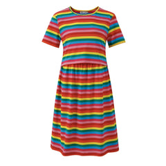 Rainbow Breastfeeding Skater Dress | Colourful Nursing Dress | MilkyMoon-3